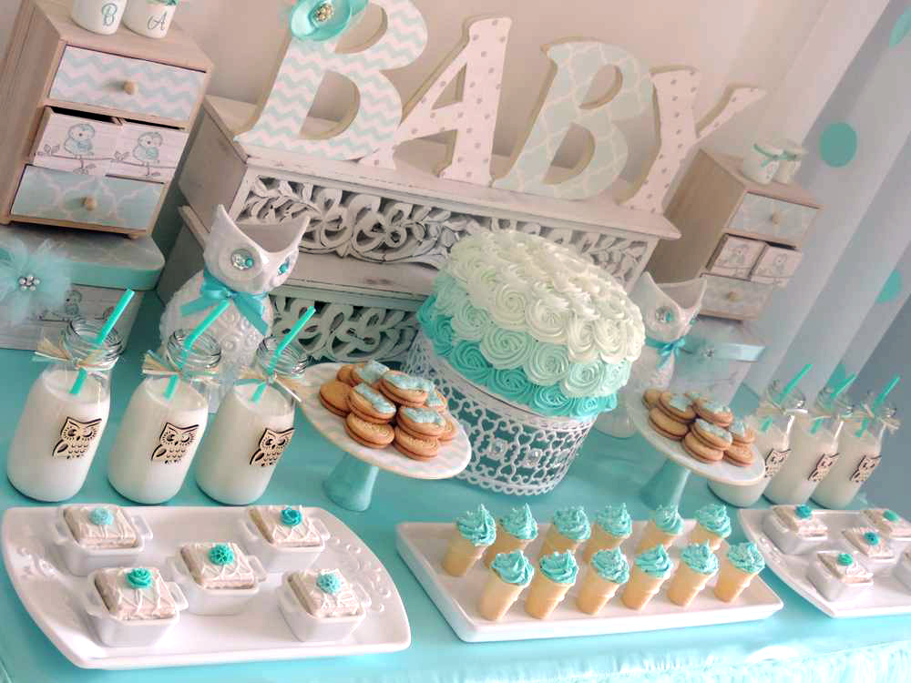 Owl Baby Shower Table 