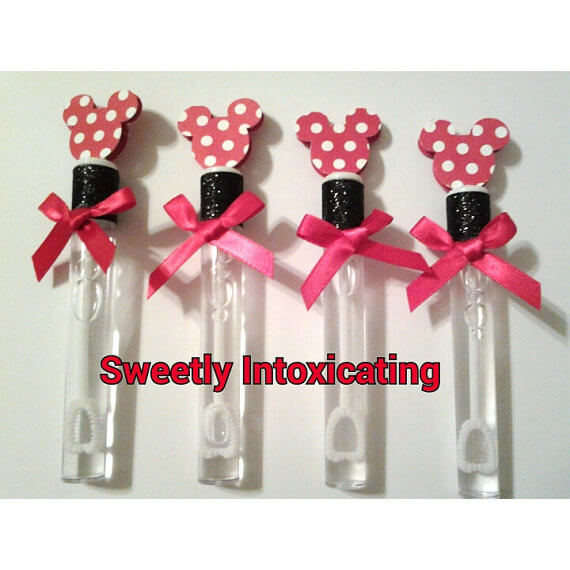 Minnie Mouse bubbles with red satin bows
