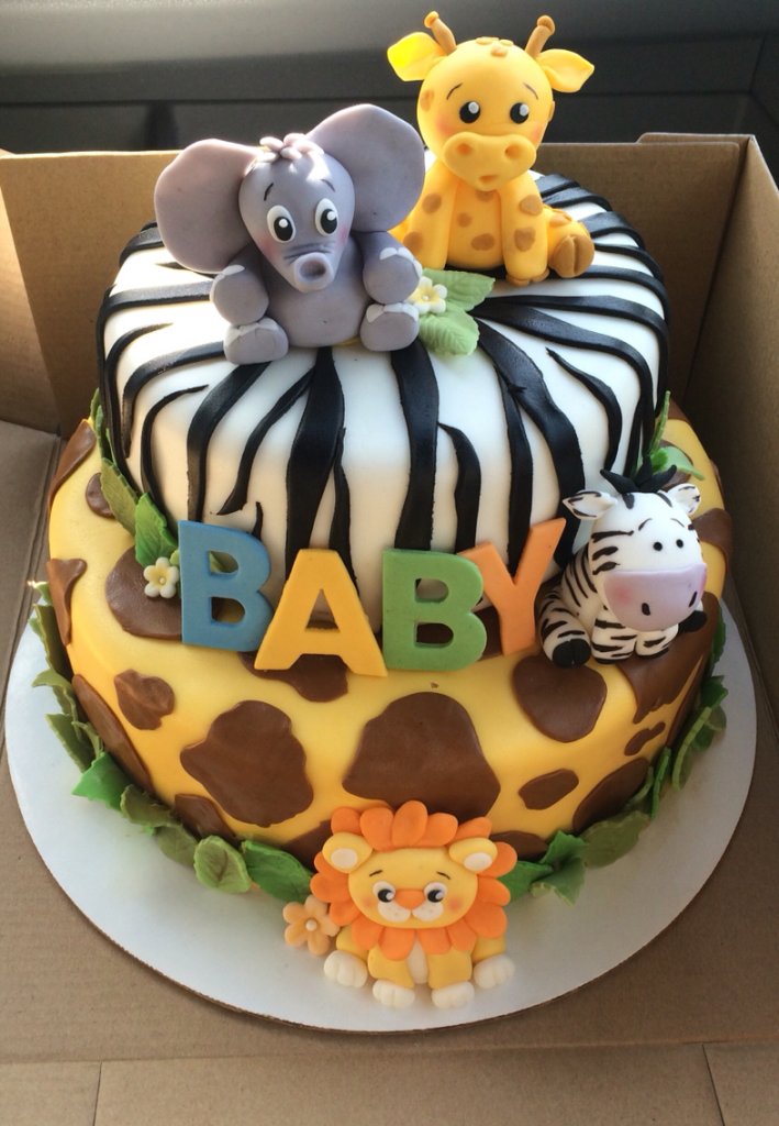 safari baby shower cake ideas